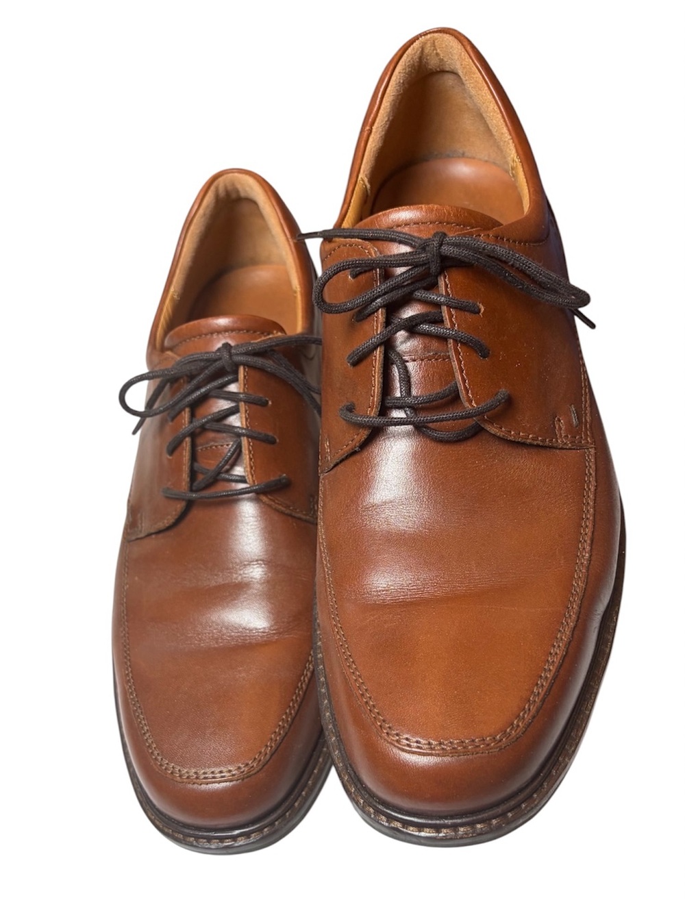 Ecco Men's Brown Leather Lace-Up Dress Shoes size 44 (10.5)